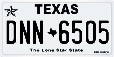 TX license plate DNN6505