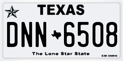 TX license plate DNN6508