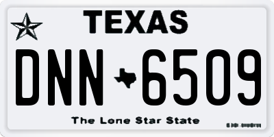 TX license plate DNN6509