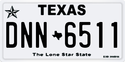 TX license plate DNN6511