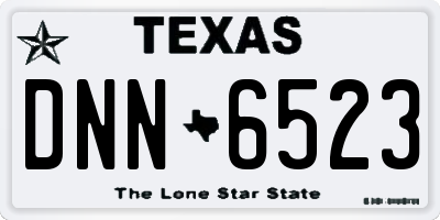 TX license plate DNN6523