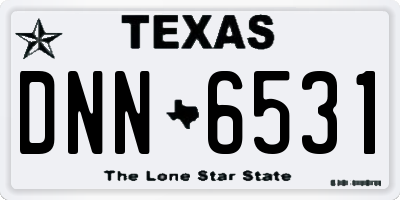TX license plate DNN6531