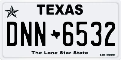 TX license plate DNN6532