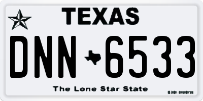 TX license plate DNN6533