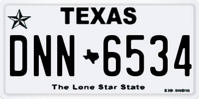 TX license plate DNN6534