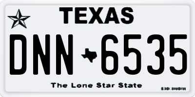 TX license plate DNN6535