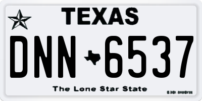 TX license plate DNN6537