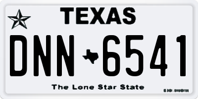 TX license plate DNN6541