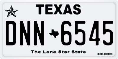 TX license plate DNN6545