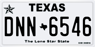 TX license plate DNN6546