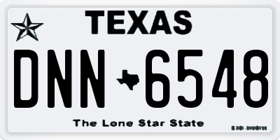 TX license plate DNN6548