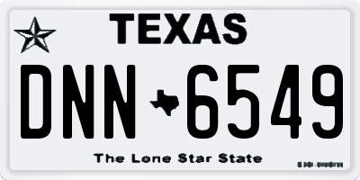 TX license plate DNN6549