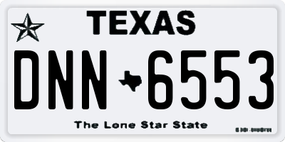 TX license plate DNN6553