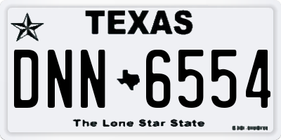 TX license plate DNN6554