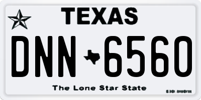 TX license plate DNN6560