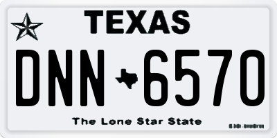TX license plate DNN6570