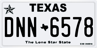 TX license plate DNN6578
