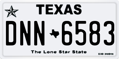 TX license plate DNN6583