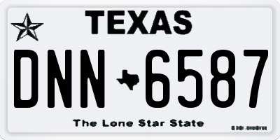 TX license plate DNN6587