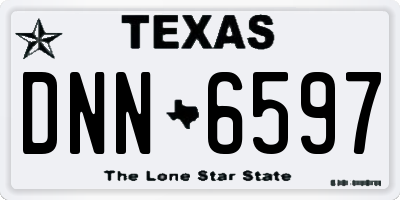 TX license plate DNN6597