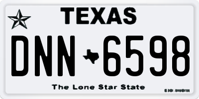 TX license plate DNN6598