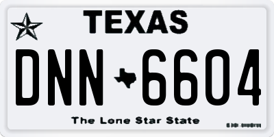 TX license plate DNN6604