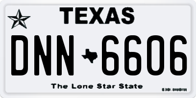 TX license plate DNN6606