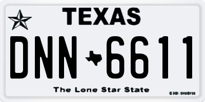 TX license plate DNN6611
