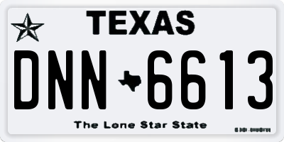 TX license plate DNN6613