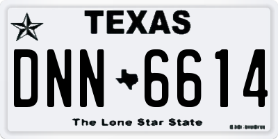TX license plate DNN6614
