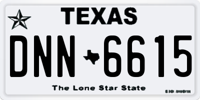 TX license plate DNN6615