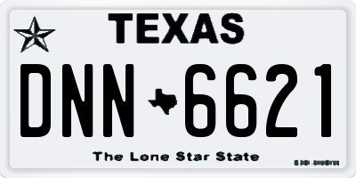 TX license plate DNN6621