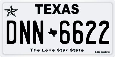 TX license plate DNN6622