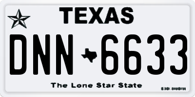 TX license plate DNN6633