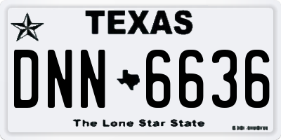 TX license plate DNN6636