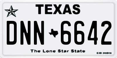 TX license plate DNN6642