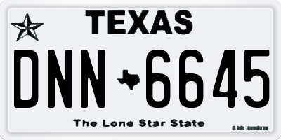 TX license plate DNN6645