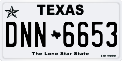 TX license plate DNN6653