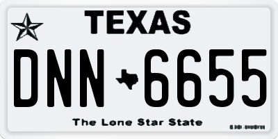 TX license plate DNN6655
