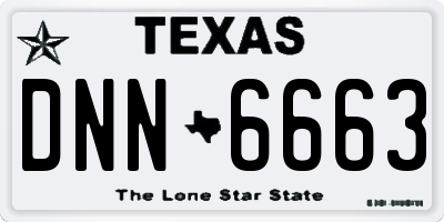 TX license plate DNN6663