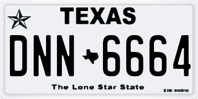 TX license plate DNN6664