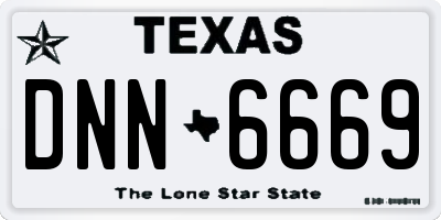 TX license plate DNN6669