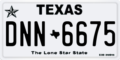 TX license plate DNN6675