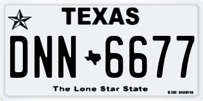 TX license plate DNN6677