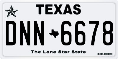 TX license plate DNN6678