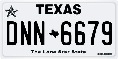 TX license plate DNN6679