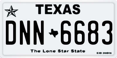 TX license plate DNN6683