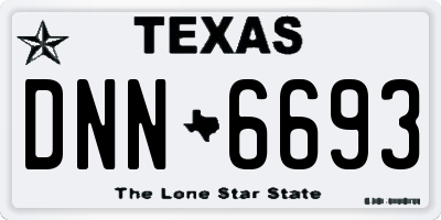 TX license plate DNN6693