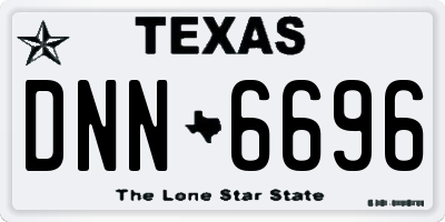 TX license plate DNN6696