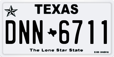 TX license plate DNN6711